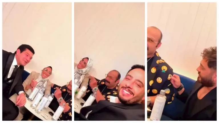 بالصور.. تامر حسني وأبطال فيلم "ريستارت" يحتفلون بالعرض الخاص في السعودية