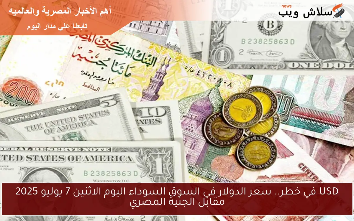USD في خطر.. سعر الدولار في السوق السوداء اليوم الاثنين 7 يوليو 2025 مقابل الجنية المصري