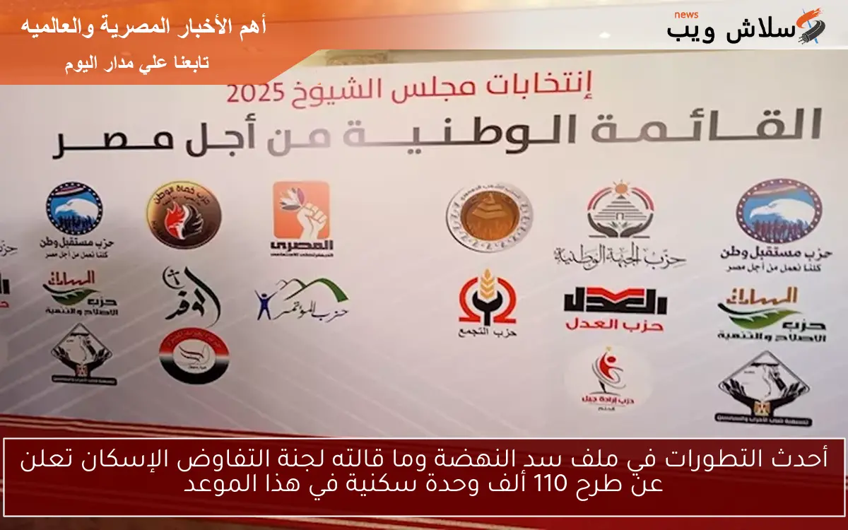 أحدث التطورات في ملف سد النهضة وما قالته لجنة التفاوض الإسكان تعلن عن طرح 110 ألف وحدة سكنية في هذا الموعد