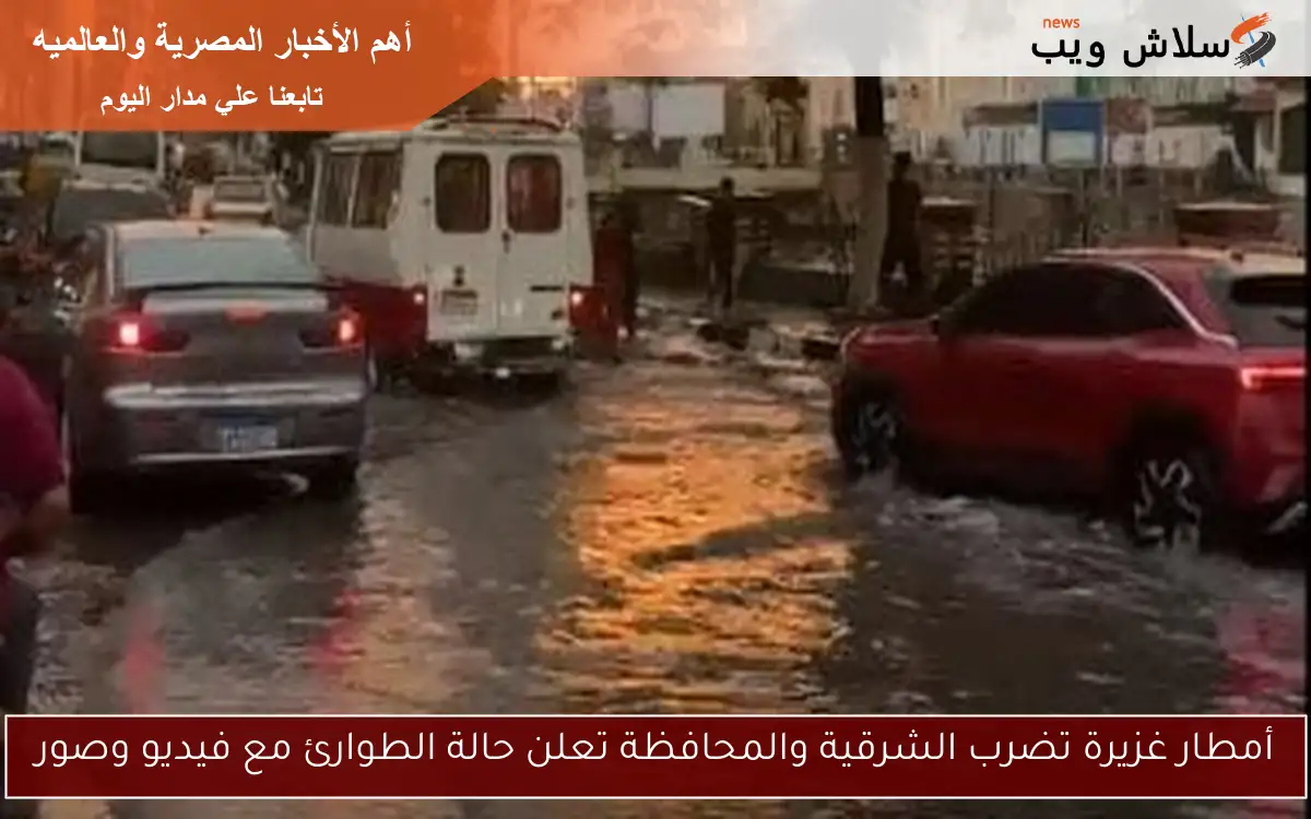 أمطار غزيرة تضرب الشرقية والمحافظة تعلن حالة الطوارئ مع فيديو وصور