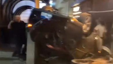 مصابان في حادث اصطدام سيارة بجسم نفق الإبراهيمية وإنقلابها بالإسكندرية