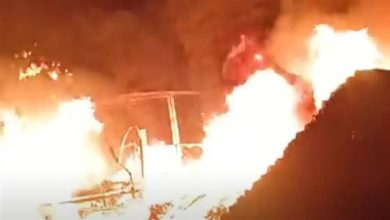 السيطرة على حريق اندلع في اتوبيس بقرية ابو الغيط بالقناطر دون خسائر بشرية