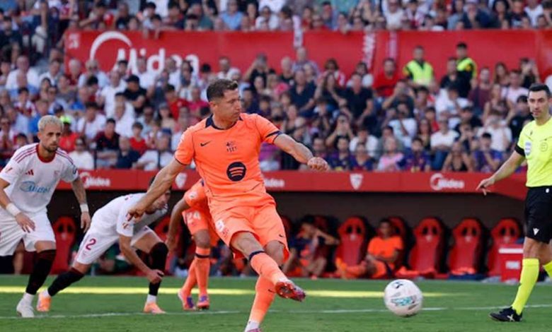 ملخص وأهداف مباراة برشلونة وإشبيلية في الدوري الإسباني (فيديو)