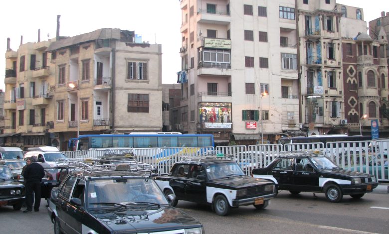 Black and white taxis in Cairo
