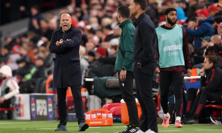 سلوت: لاعب ريال مدريد كان يستحق الطرد أمام ليفربول