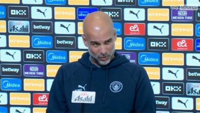 جوارديولا يعلن غياب ثنائي مانشستر سيتي عن مباراة نيوكاسل