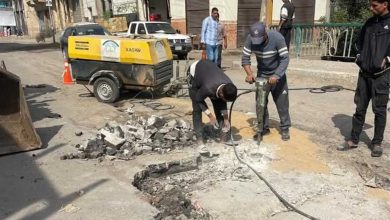 بعد تعرضه لتآكل جزئي.. ترميم وصيانة كوبري السماعنة بمركز فاقوس في الشرقية