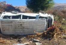 انقلاب ميكروباص بإسنا جنوب الأقصر