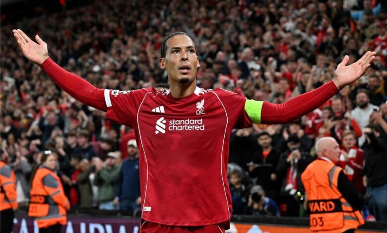 فان دايك يوجه رسائل مؤثرة لجمهور ليفربول قبل مباراة برايتون في الدوري الإنجليزي