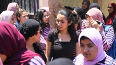 خروج طلاب الثانوية العامة بعد امتحانات مادة الاحصاء بمدرسة أم الأبطال بالهرم تصوير احمد حسن 9