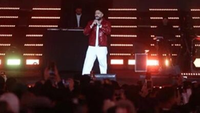 بعرض ليزر مبهر .. تامر حسني يختتم حفل رأس السنة في العاصمة الجديدة