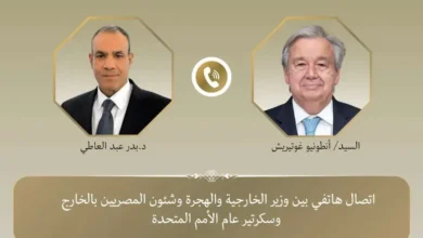 وزير الخارجية المصري وأمين عام الأمم المتحدة