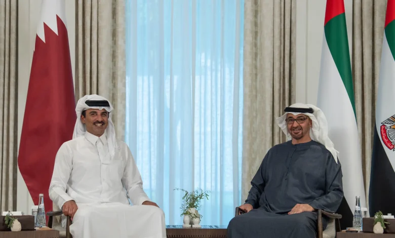 أمير قطر ورئيس الإمارات