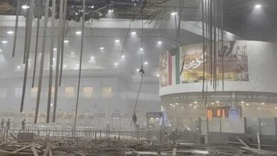 استهداف مطار الكويت