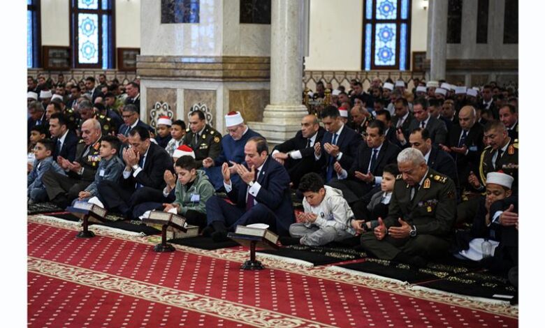 الرئيس السيسي صلاة العيد