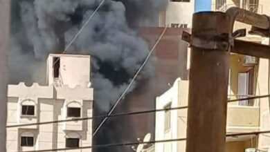 حريق قاعة أفراح ملوي