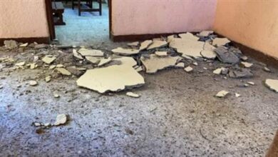 سقوط سقف مدرسة